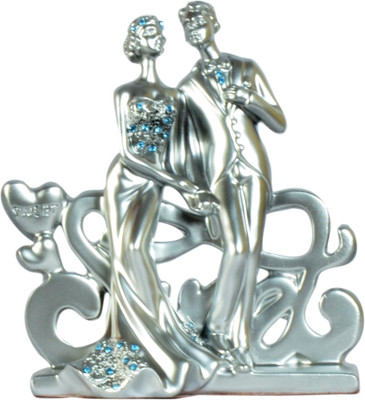 

Sigaram Love couple Statue Romantic Decorative Handicraft Figurine Home Interior Bedroom Décor. Decorative Showpiece - 12 cm(Polyresin, Multicolor)