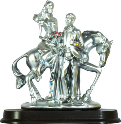

Sigaram Love couple Statue Romantic Decorative Handicraft Figurine Home Interior Bedroom Décor. Decorative Showpiece - 17 cm(Polyresin, Multicolor)
