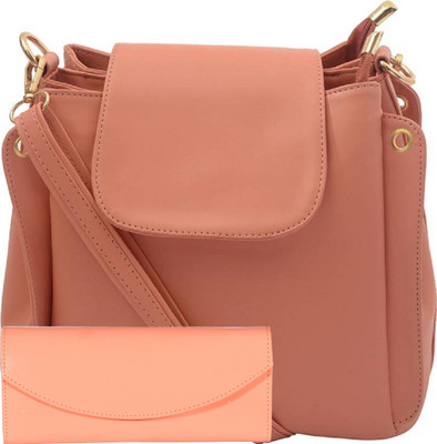 

johan&keith Women Formal Pink PU Sling Bag