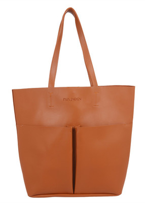 

Fur Jaden Women Casual Tan PU Tote