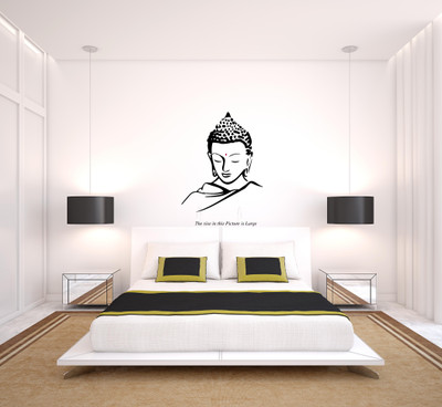 peacockirde 60 cm Buddha Self Adhesive Sticker(Pack of 1)