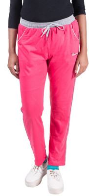 V D Sales Solid Women Pink Track Pants