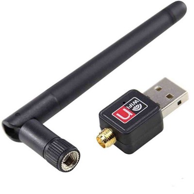 

Piqancy Wifi Antenna Dongle Connector 802.11n Wi Fi 2.4GHz Wireless LAN Network Card External PC Desktop Laptop USB Adapter USB Adapter(Black)