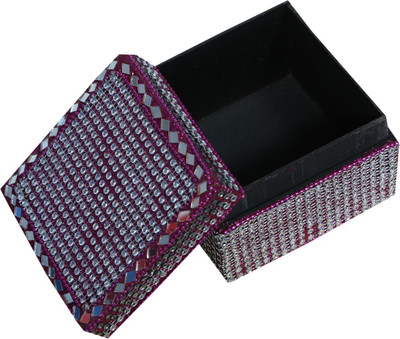 

Kuber Industries Stone & Mirror Work Jewellery Box,Watch Cover,Bangle box,Ring & Earing Organiser,Multipurpose Box (Wedding Gift) 12*12*7 Cm (Pink) Hand26 It can be used to keep watches,Bangles,Small jewellery,Ring & earing & small valuable accessories. V