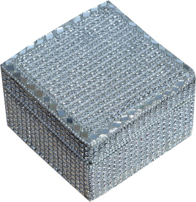 

Kuber Industries Stone & Mirror Work Jewellery Box,Watch Cover,Bangle box,Ring & Earing Organiser,Multipurpose Box (Wedding Gift) 12*12*7 Cm (Silver) Hand23 It can be used to keep watches,Bangles,Small jewellery,Ring & earing & small valuable accessories.