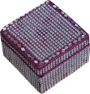 

Kuber Industries Stone & Mirror Work Jewellery Box,Watch Cover,Bangle box,Ring & Earing Organiser,Multipurpose Box (Wedding Gift) 12*12*7 Cm (Pink) Hand27 It can be used to keep watches,Bangles,Small jewellery,Ring & earing & small valuable accessories. V
