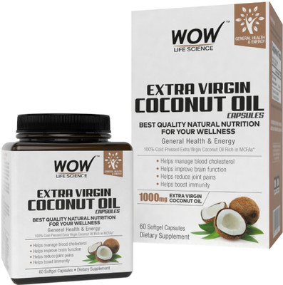 

WOW! Extra Virgin Coconut Oil Capsules(60 No)