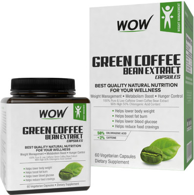 

WOW Life Science Green Coffee Bean 50% Chlorogenic Acid Extract Capsules(60 No)