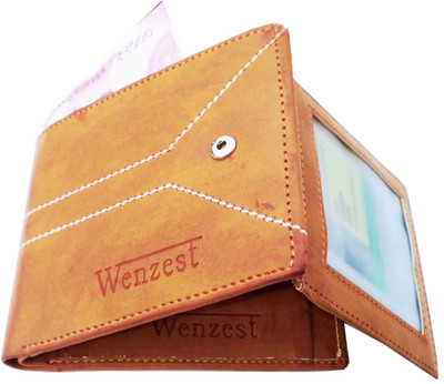 

Wenzest Men Tan Genuine Leather Wallet(5 Card Slots)