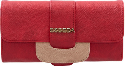 

ESBEDA Women Red Artificial Leather Wallet(8 Card Slots), Red-beige