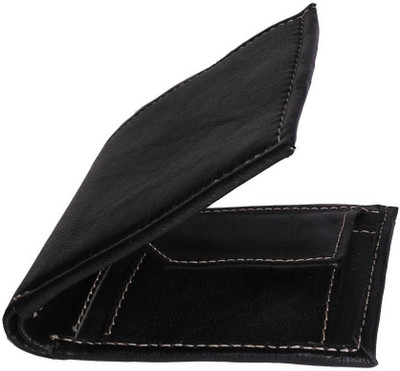 

Alvia Men Black Genuine Leather Wallet(3 Card Slots)