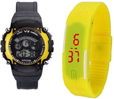 Nx Plus 121 Sport Style 7 Color Yellow And LED yellow Digital Kid Watch  - For Boys & Girls   Watches  (Nx Plus)