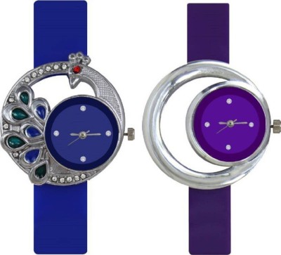Ismart Blue peacock 308 and Purple moon 182 combo for women watch Watch  - For Girls   Watches  (Ismart)