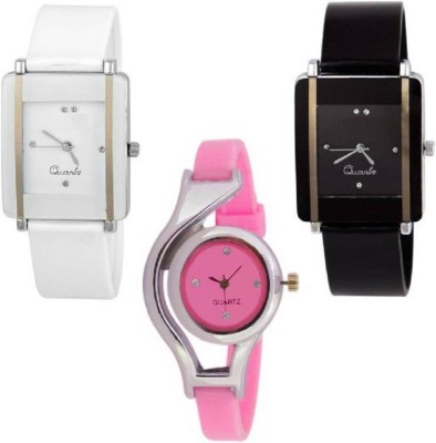 Ismart Black+White kawa and Pink W/C combo for girls Watch  - For Girls   Watches  (Ismart)