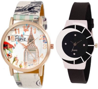 Ismart Black Print 324 and Efill parish tower combo for women watches Watch  - For Girls   Watches  (Ismart)