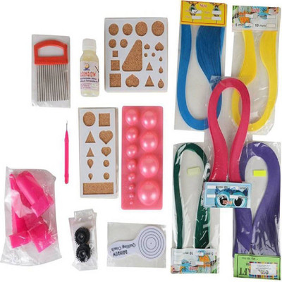 

puffy Quilling Craft Complete Kit Combo Materials for Jewellery Making