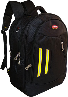 

SM Radium line Glow at Night casual laptop 30 L Backpack(Black, Yellow)
