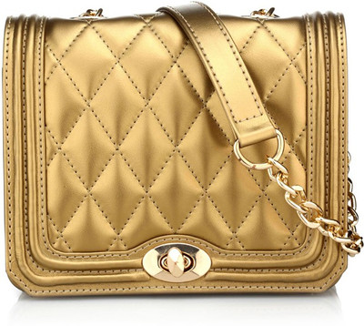 

Satya Paul Hand Bag Sling Bag(Gold, 12 L)