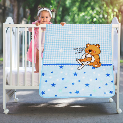 

A Home's Grace Cartoon  AC Blanket(Polyester, Sky Blue
