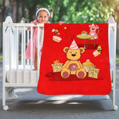 

A Home's Grace Cartoon  AC Blanket(Polyester, Red