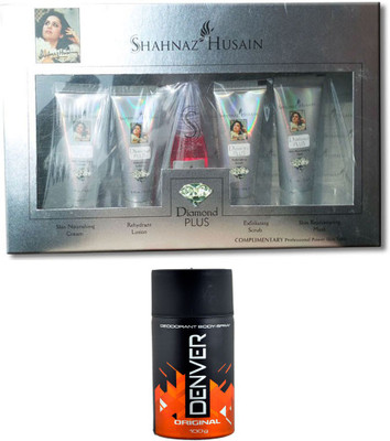 

Shahnaz Husain Diamond plus facial kit 55 g and Danver Hamilton Deo FREE (Set of 6)(Set of 6)