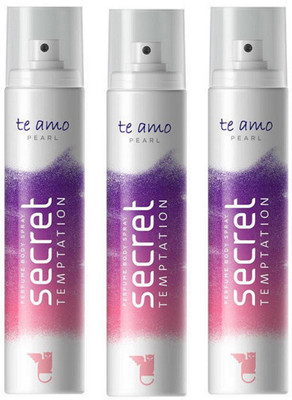 

Secret Temptation Te Amo Pearl Perfume Body Spray Pack of 3 Combo (120ML each) Perfume Body Spray - For Women(360 ml, Pack of 3)