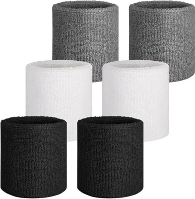 Gking Sprots Wrist Fitness Band(Black, White, Grey, Pack of 6), Black;grey;white