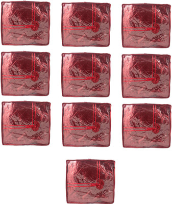 

Addyz Deginer Pack of 10 Pieces Single Satin Saree Cover Salwar Suit Kamiz Cover Storage Bag Up to 2 Saree or Salwar in Each Saree Cover. Storage Bag(Maroon)
