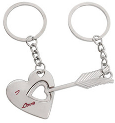 

ACUTAS Lovers Silver Alloy Key Chains Love Keyrings Arrow Bow Key Chain