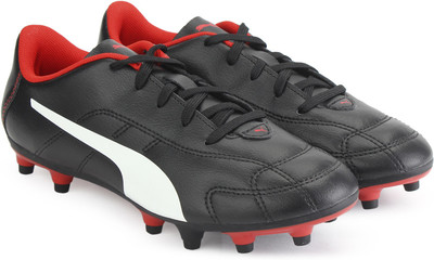 

Puma Boys & Girls Lace Football Shoes(Black, Puma black-puma white-high ris