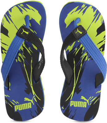 

Puma Boys & Girls Slip On Slipper Flip Flop(Blue, Puma black-limepunch-team blue