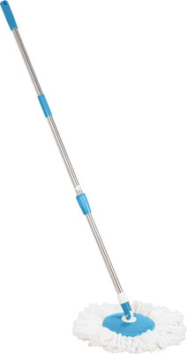

Primeway Magic Mop 360 Degree Rotating Handle Set with Disc and Mop Head Wet & Dry Mop(Blue 1.17 m)