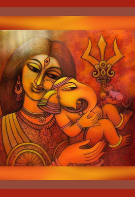 

Attractive Ganesh Painting vi POSTER PRINT ON 13X19 INCHES Paper Print(19 inch X 13 inch, Rolled)