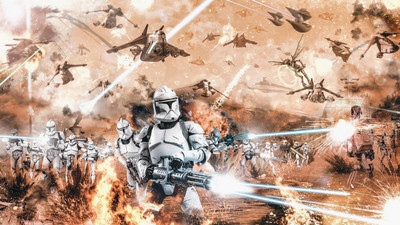 

Movie Star Wars Episode II Attack Of The Clones Star Wars Clone Trooper Batt... Poster POSTER PRINT ON 13X19 INCHES 3D Poster(13 inch X 19 inch, Rolled)