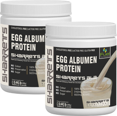 

Sharrets Nutritions NON GMO EGG WHITE (ALBUMEN) PROTEIN - VANILLA FLAVORED 2 X 0.441lb [ Sports Supplements , Energy Drink ] Egg Protein(400 g, VANILLA)