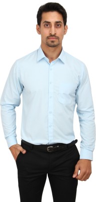 MAHARAJA Men Solid Formal Blue Shirt