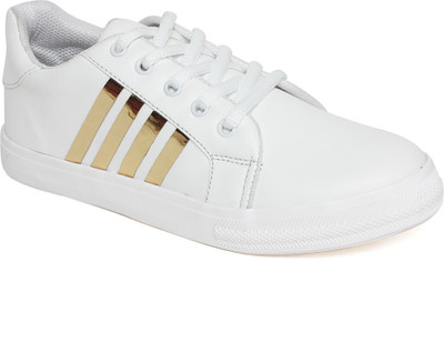 

Vendoz Sneakers For Women(White, White:gold
