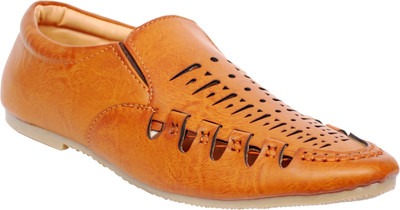 

AK traders I shoes brown color dotted nagra Bellies For Men(Tan
