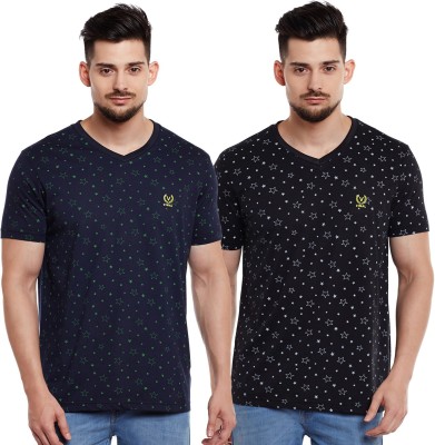 VIMAL JONNEY Printed Men V Neck Multicolor T-Shirt