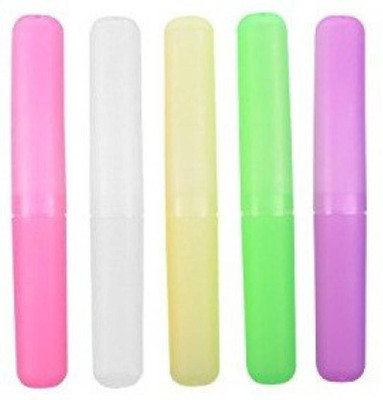 

smile4u 5 pcs Toothbrush Tube Cap Cover Plastic Toothbrush Holder(Multicolor)