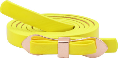 

Antiformal Women Party, Casual, Formal, Evening Yellow Artificial Leather Belt