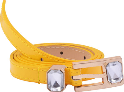 

Antiformal Women Casual, Party, Formal, Evening Yellow Artificial Leather Belt