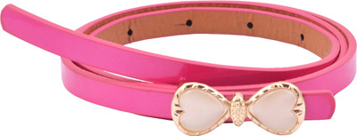 

Antiformal Women Casual, Party, Formal, Evening Pink Artificial Leather Belt