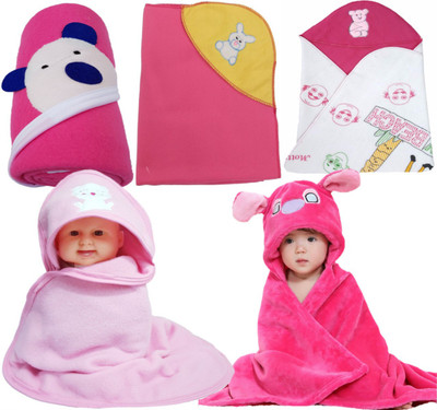 

BRANDONN Abstract  Hooded Baby Blanket(Polyester, RANI ANIMAL