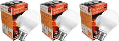 

Compact 7 W Standard B22 LED Bulb(White, Pack of 3)