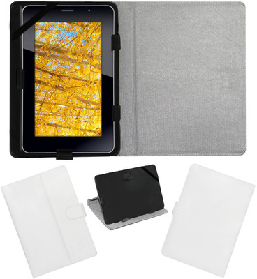ACM Flip Cover for iBall Slide 3G 7271(White, Cases with Holder)