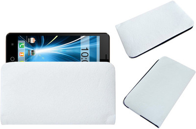 ACM Pouch for Intex Aqua Star L(White, Cases with Holder, Pack of: 1)