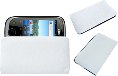 ACM Pouch for Spice MI-280(White, Cases with Holder, Pack of: 1)