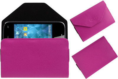 ACM Pouch for Spice Smart Flo Space Mi-354(Pink, Cases with Holder)