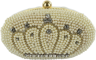 

Tooba Handicraft Party White Clutch